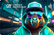 Karta Credit Agricole z wizerunkiem kapibary rapera