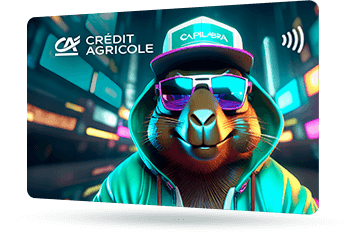 Karta Credit Agricole z naturalnym motywem drewna