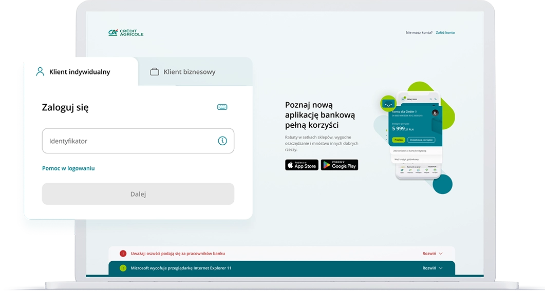 Obrazek prezentujący stronę logowania